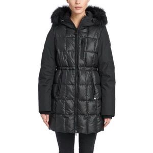 NWOT Noize Elle Faux Fur-Trim Winter Jacket